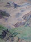 Lady of Kelong, Lohoul Vally, Kashmir & Himachal, Painting by M. K. Kelkar, Watercolour on Paper, 30 X 22